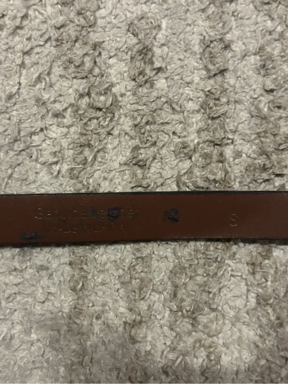 Brooks Brothers Brown Leather Skinny Belt